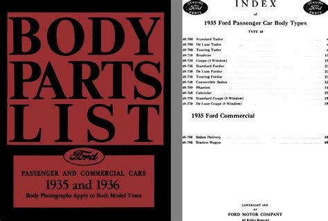 1936 Ford parts catalog